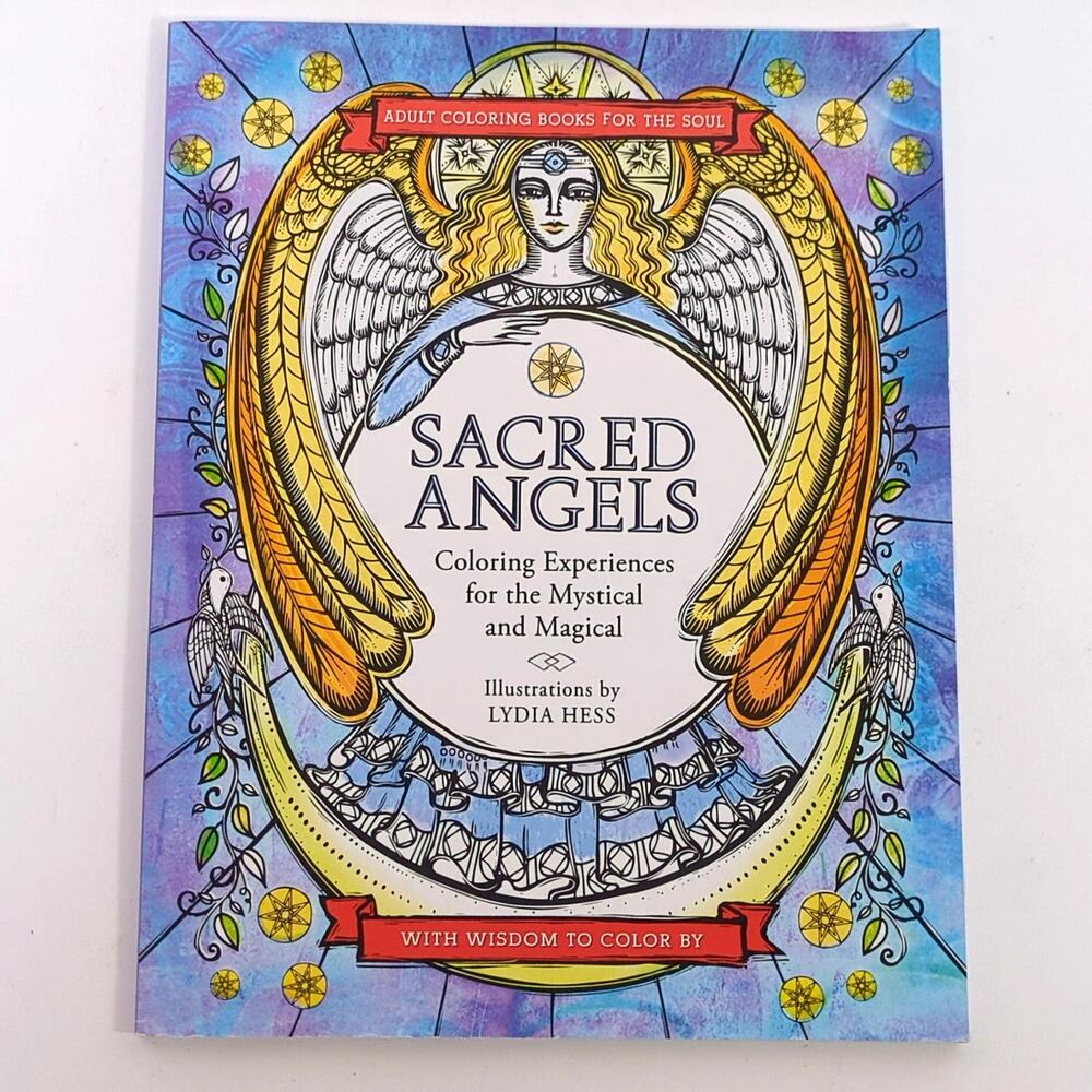 Sacred Angels Coloring Book for the Soul UNUSED Stress Relief Uncolored